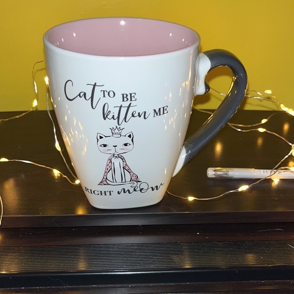 🐇 10 Strawberry Street “Cat to be Kitten right Meow” 20 oz mug with pen - gift - Picture 9 of 9